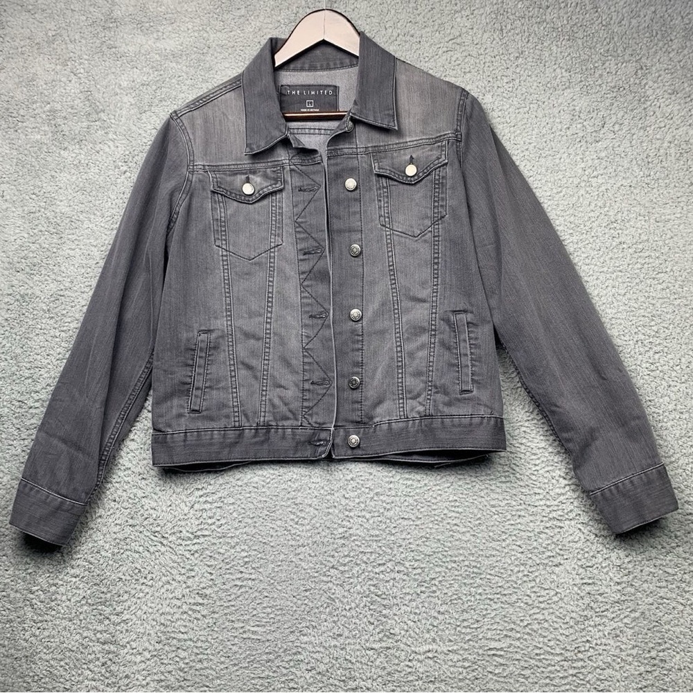 The Limited Casual Jean Denim Jacket - Women’s Size Medium, Gray